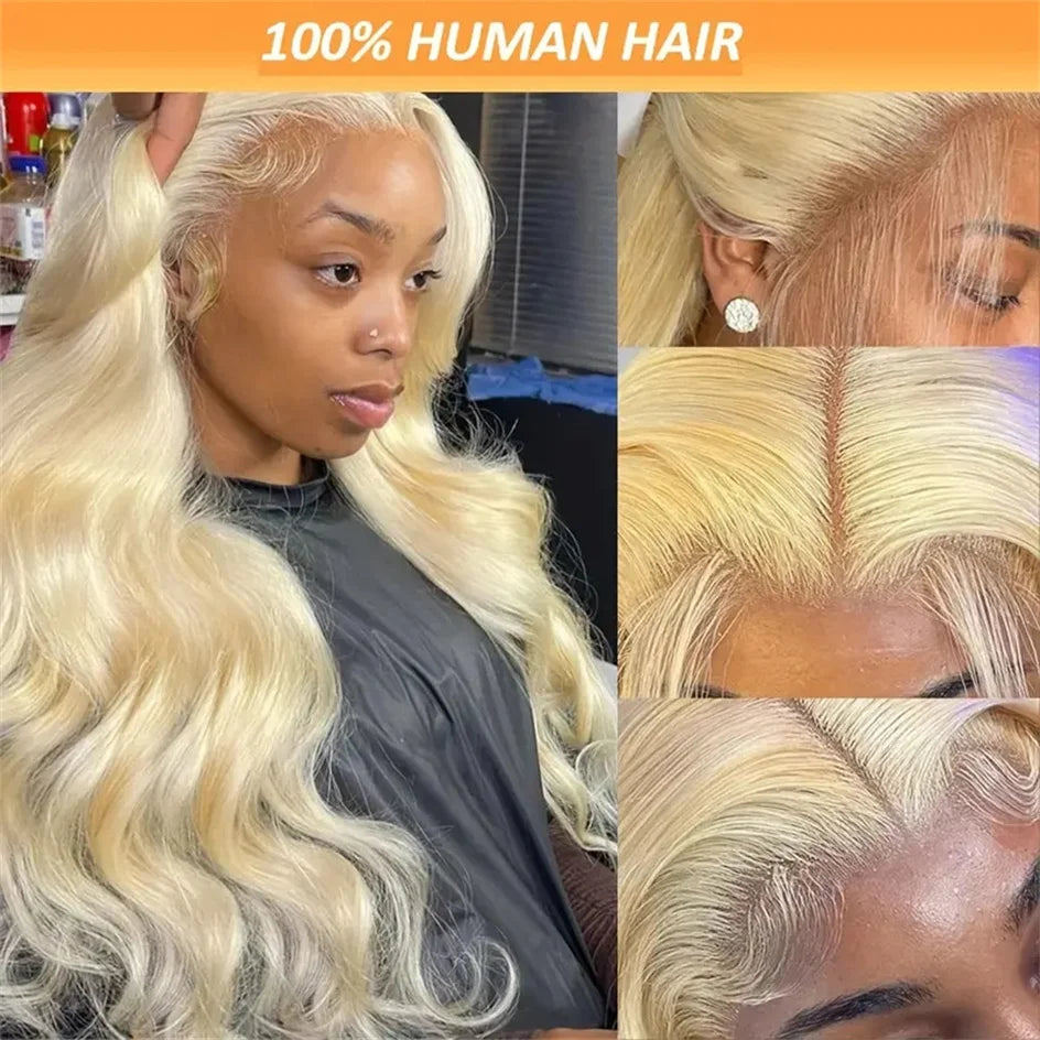 613 Blonde Lace Frontal Wig Body Wave Wig Human Hair