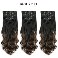 Thumbnail for 16 Clips In Hair Extensions Natural Wave 7 Pcs/Set 22 Inch Synthetic