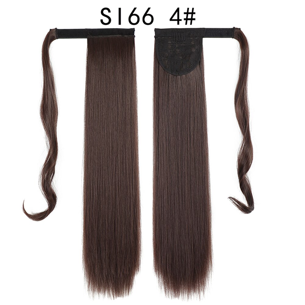 Wrap Around Ponytail Hair Extensions 20Inch Long Curly Wave Synthetic Ponytail Natural H