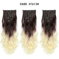 Thumbnail for 16 Clips In Hair Extensions Natural Wave 7 Pcs/Set 22 Inch Synthetic