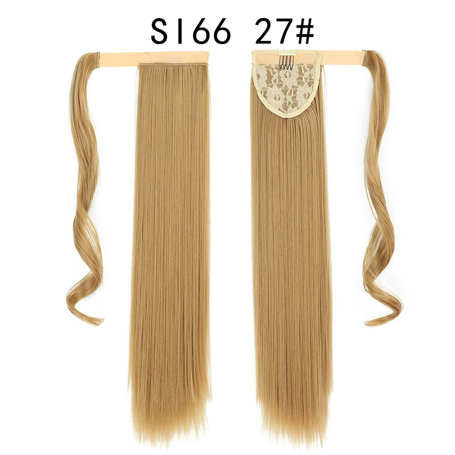 Wrap Around Ponytail Hair Extensions 20Inch Long Curly Wave Synthetic Ponytail Natural H