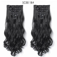 Thumbnail for 16 Clips In Hair Extensions Natural Wave 7 Pcs/Set 22 Inch Synthetic