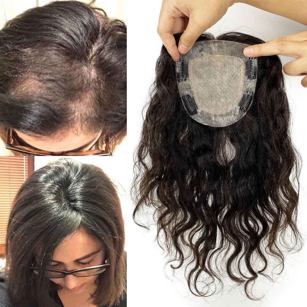 Natural Wave Peruvian Virgin Human Hair Topper