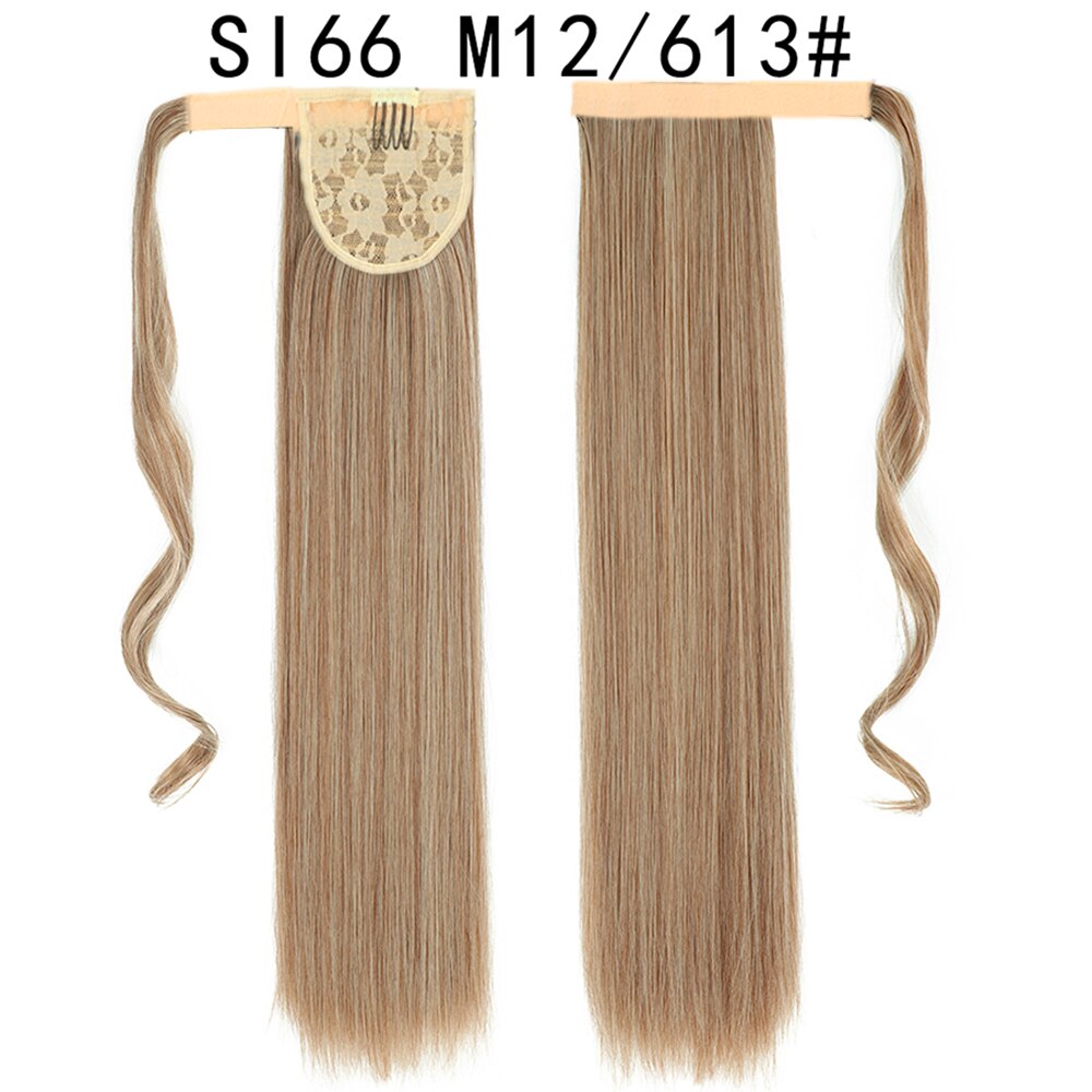 Wrap Around Ponytail Hair Extensions 20Inch Long Curly Wave Synthetic Ponytail Natural H