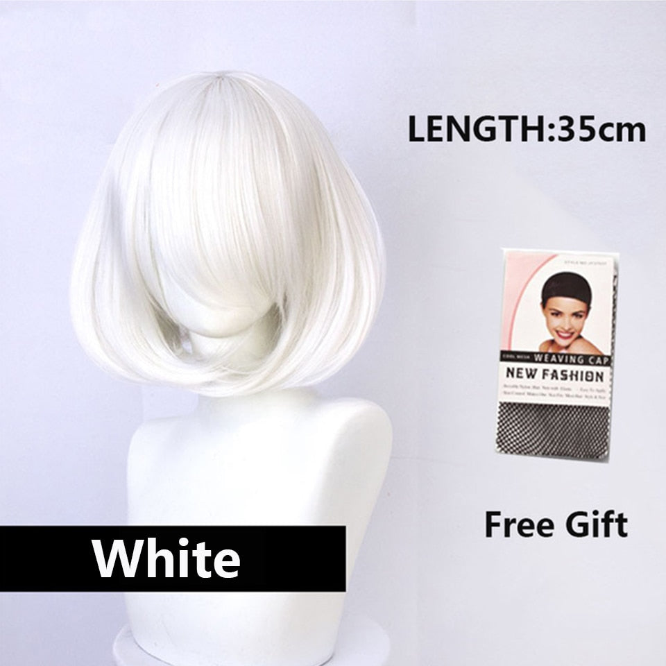 White Wig Female Short Bob