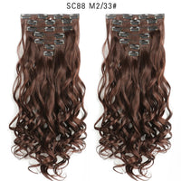 Thumbnail for 16 Clips In Hair Extensions Natural Wave 7 Pcs/Set 22 Inch Synthetic