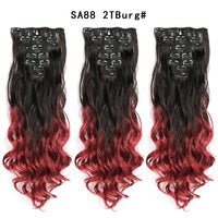 Thumbnail for 16 Clips In Hair Extensions Natural Wave 7 Pcs/Set 22 Inch Synthetic