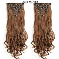 Thumbnail for 16 Clips In Hair Extensions Natural Wave 7 Pcs/Set 22 Inch Synthetic