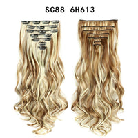 Thumbnail for 16 Clips In Hair Extensions Natural Wave 7 Pcs/Set 22 Inch Synthetic