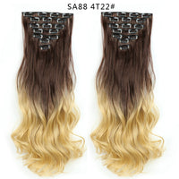 Thumbnail for 16 Clips In Hair Extensions Natural Wave 7 Pcs/Set 22 Inch Synthetic