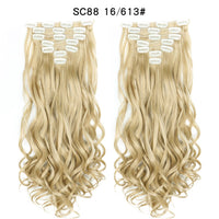 Thumbnail for 16 Clips In Hair Extensions Natural Wave 7 Pcs/Set 22 Inch Synthetic