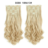 Thumbnail for 16 Clips In Hair Extensions Natural Wave 7 Pcs/Set 22 Inch Synthetic