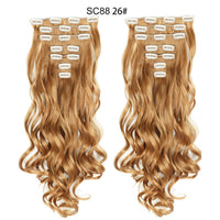 Thumbnail for 16 Clips In Hair Extensions Natural Wave 7 Pcs/Set 22 Inch Synthetic