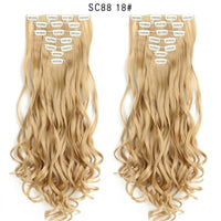 Thumbnail for 16 Clips In Hair Extensions Natural Wave 7 Pcs/Set 22 Inch Synthetic