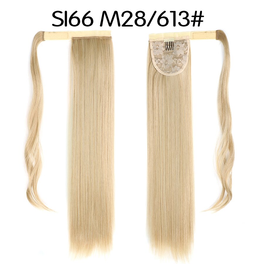 Wrap Around Ponytail Hair Extensions 20Inch Long Curly Wave Synthetic Ponytail Natural H