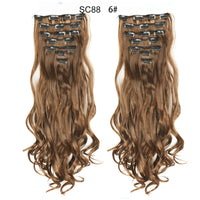 Thumbnail for 16 Clips In Hair Extensions Natural Wave 7 Pcs/Set 22 Inch Synthetic