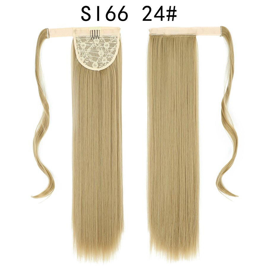 Wrap Around Ponytail Hair Extensions 20Inch Long Curly Wave Synthetic Ponytail Natural H