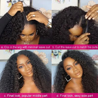 Thumbnail for U Part Wig Human Hair Glueless Wig Human Hair Ready To Wear Preplucked Brazilian Wig