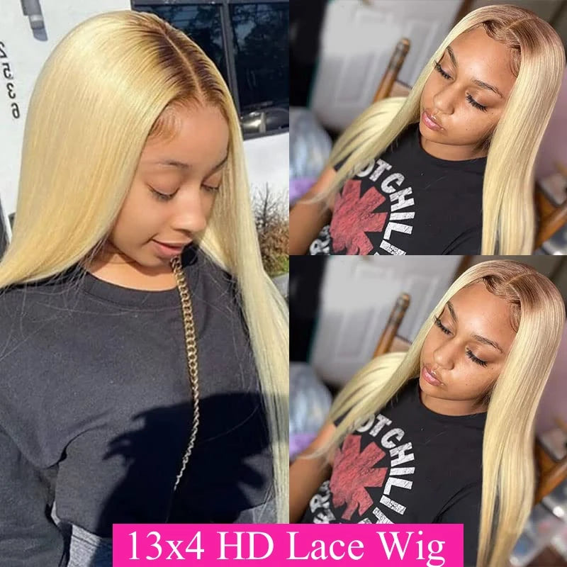 613 Blonde Lace Front Human Hair Wigs HD Glueless  Pre-plucked  Wig