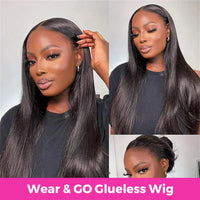 Thumbnail for Wear Go Glueless Straight Human Hair  PrePlucked Hairline Pre Cut Human Hair Wigs