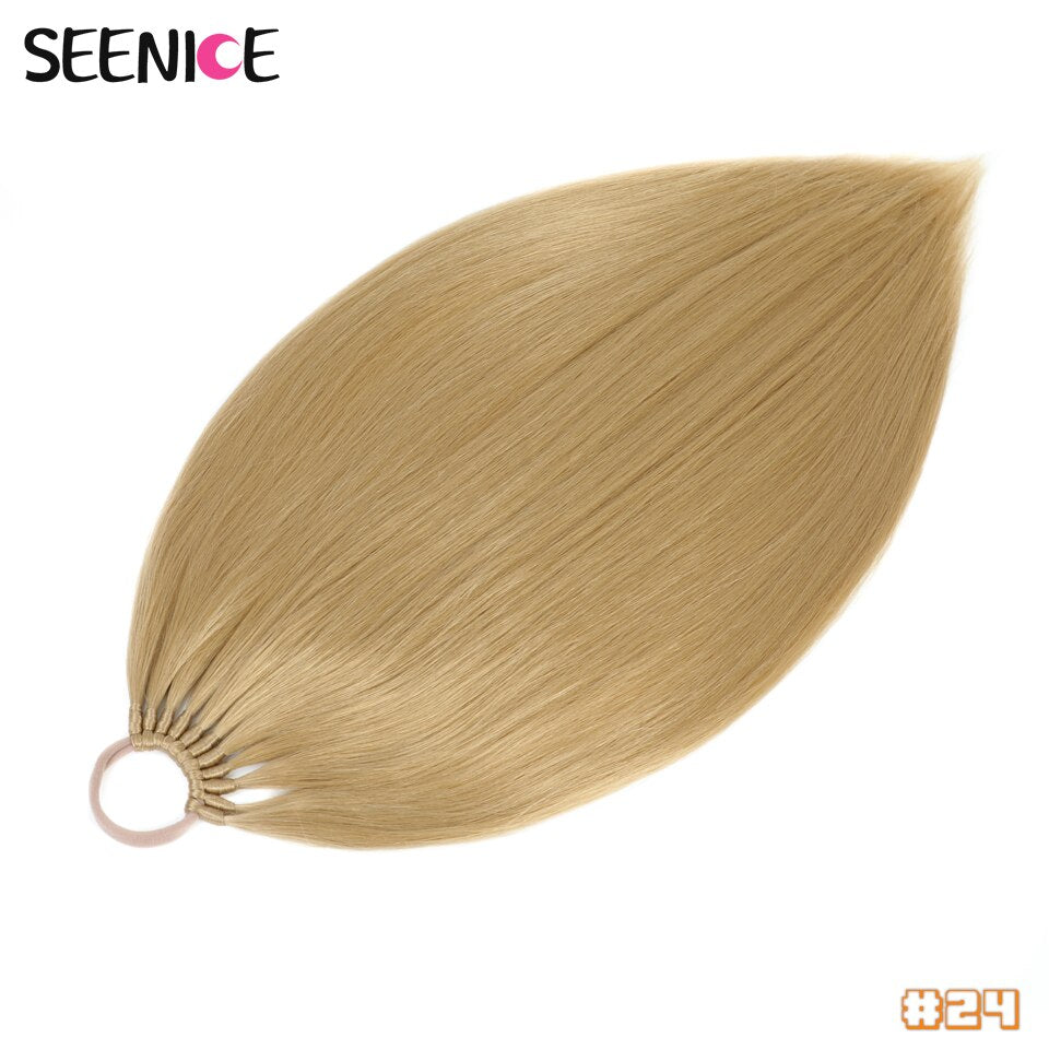 Straight Synthetic Ponytail Hair Extensions Natural Hair