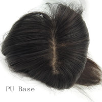 Thumbnail for 25-40cm 100% Virgin Human Hair Topper 7x10 9x14cm PU Clips