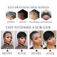 Thumbnail for Short Human Hair Wigs Pixie Cut Straight Glueless Wig