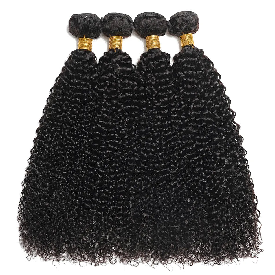 Indian Afro Kinky Curly Bundles Human Hair Extensions 100% Human Hair Weave Bundles Jerry Curl