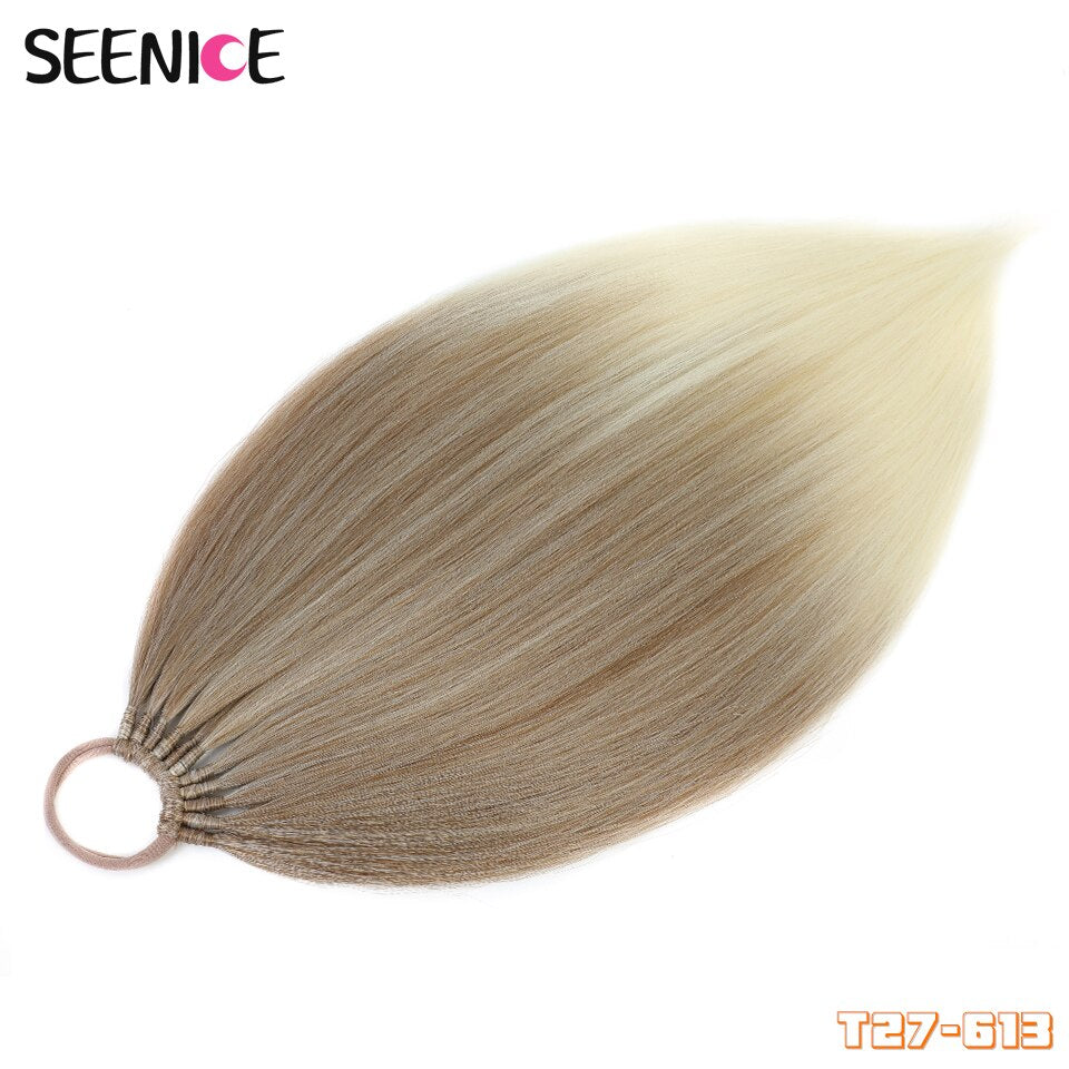 Straight Synthetic Ponytail Hair Extensions Natural Hair