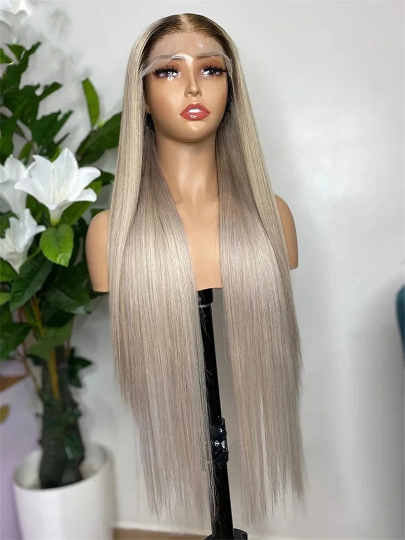 Ash Blonde Highlight  613 HD Lace Frontal Wigs  Brazilian Human Hair