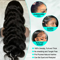 Thumbnail for 40 Inch Body Wave Human Hair Water Wave Pre PluckeD  Loose Curly Wigs