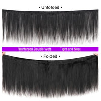 Thumbnail for 12A 100% Human Hair Straight Bundle 32inch Virgin Hair 1/3/4 PCS Bone Straight  Bundles Brazilian Weave Human Hair Extensions