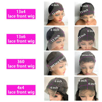 Thumbnail for Pre -Plucked HD Transparent Lace Front Human Hair Wigs Brazilian 40 Inches