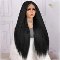 Thumbnail for Yaki Glueless 180Density 26“ Kinky Straight Lace Front Wig- Preplucked