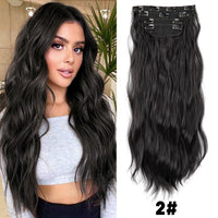 Thumbnail for Hairpiece Built-in Hair Extensions Natural Synthetic Hair