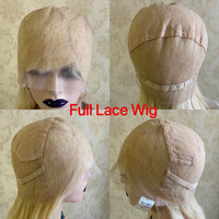 Thumbnail for Brazilian Human Hair Highlights Warmth Blonde Dark Roots  with Bangs Natural Wave Glueless