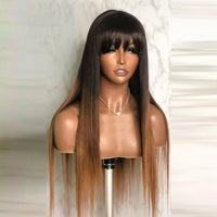 Thumbnail for Ombre Brown Soft 26“Long Silky Straight 180Density High Temperature Fiber