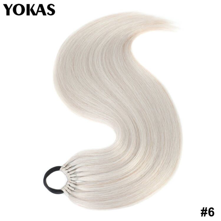 Ponytail For Women Synthetic Hair Extensions Long Straight False Horse Tails Fake Hairpiece 24 Inch For White Black Woman YOKAS