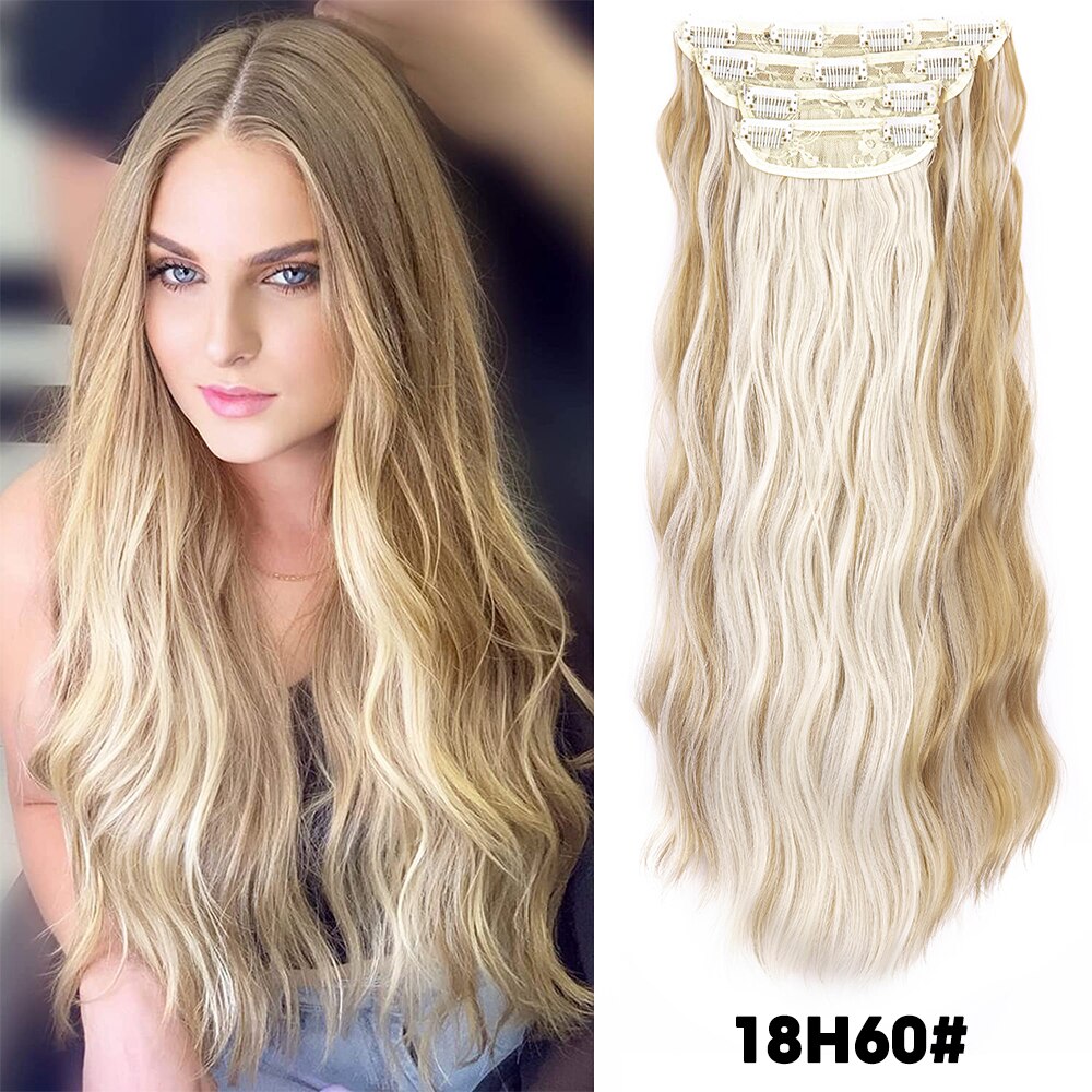 Hairpiece Built-in Hair Extensions Natural Synthetic Hair