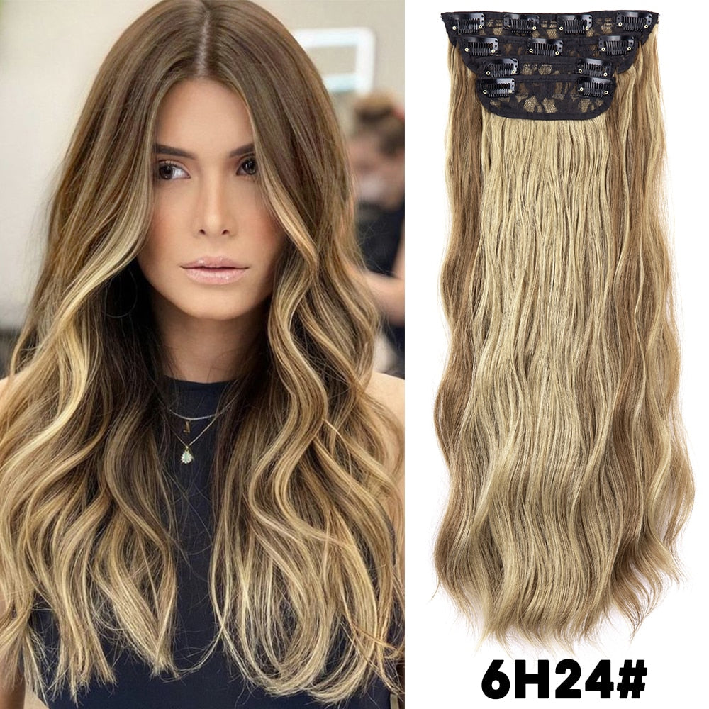 Hairpiece Built-in Hair Extensions Natural Synthetic Hair