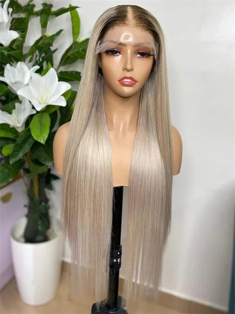 Ash Blonde Highlight  613 HD Lace Frontal Wigs  Brazilian Human Hair