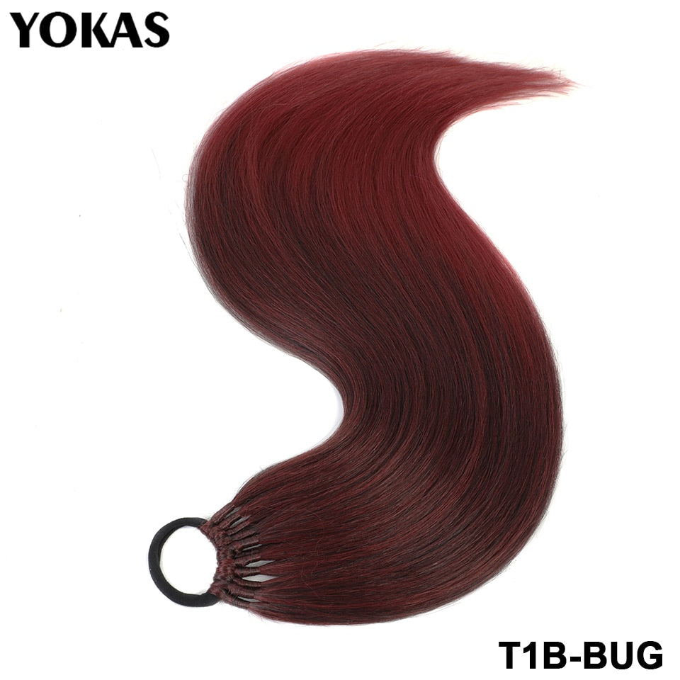 Ponytail For Women Synthetic Hair Extensions Long Straight False Horse Tails Fake Hairpiece 24 Inch For White Black Woman YOKAS