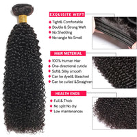 Thumbnail for Indian Afro Kinky Curly Bundles Human Hair Extensions 100% Human Hair Weave Bundles Jerry Curl