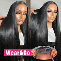 Thumbnail for Wear Go Glueless Wig Bone Straight HD Lace Frontal Wig Human Hair Pre plucked