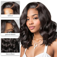 Thumbnail for Natural Body Wave Glueless Closure Wig 5x5 HD Lace Front Wig Water Wavy Loose Wave