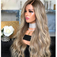 Thumbnail for Glueless Brazillian Transparent Hair Highlight Human Hair Wig with Baby Hair Wavy