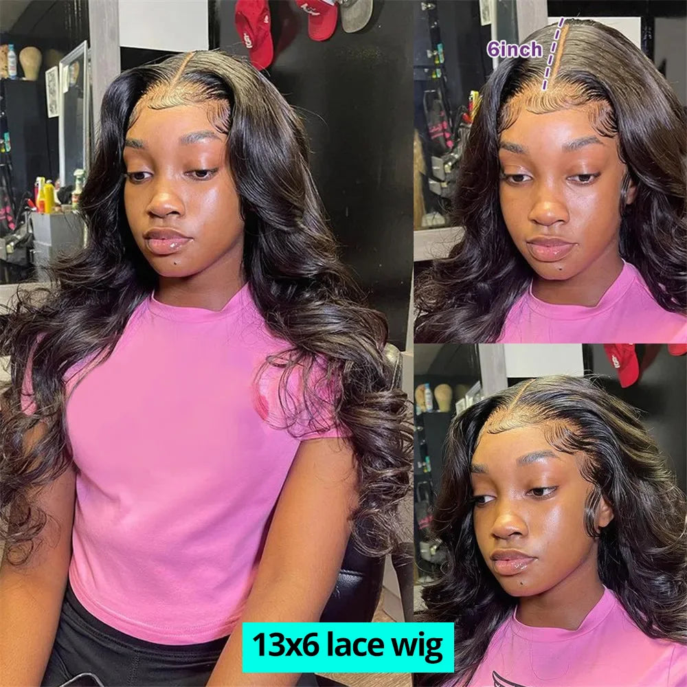 40 Inch Body Wave Human Hair Water Wave Pre PluckeD  Loose Curly Wigs