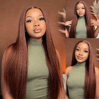 Thumbnail for Kinky Straight Synthetic Lace Front Lace Wigs Pre Plucked with Baby Hair