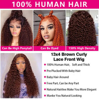 Thumbnail for HD Transparent Deep Wave Frontal Wig Brazilian Water Wave Wigs Human Hair