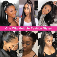 Thumbnail for Invisible Strap Wig Straight Wigs 360 Lace 100% Human Hair Wigs For Women With Baby Hair